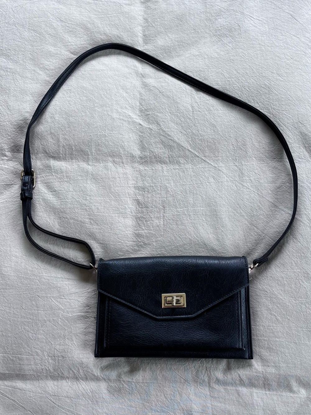Compact Black Crossbody Bag